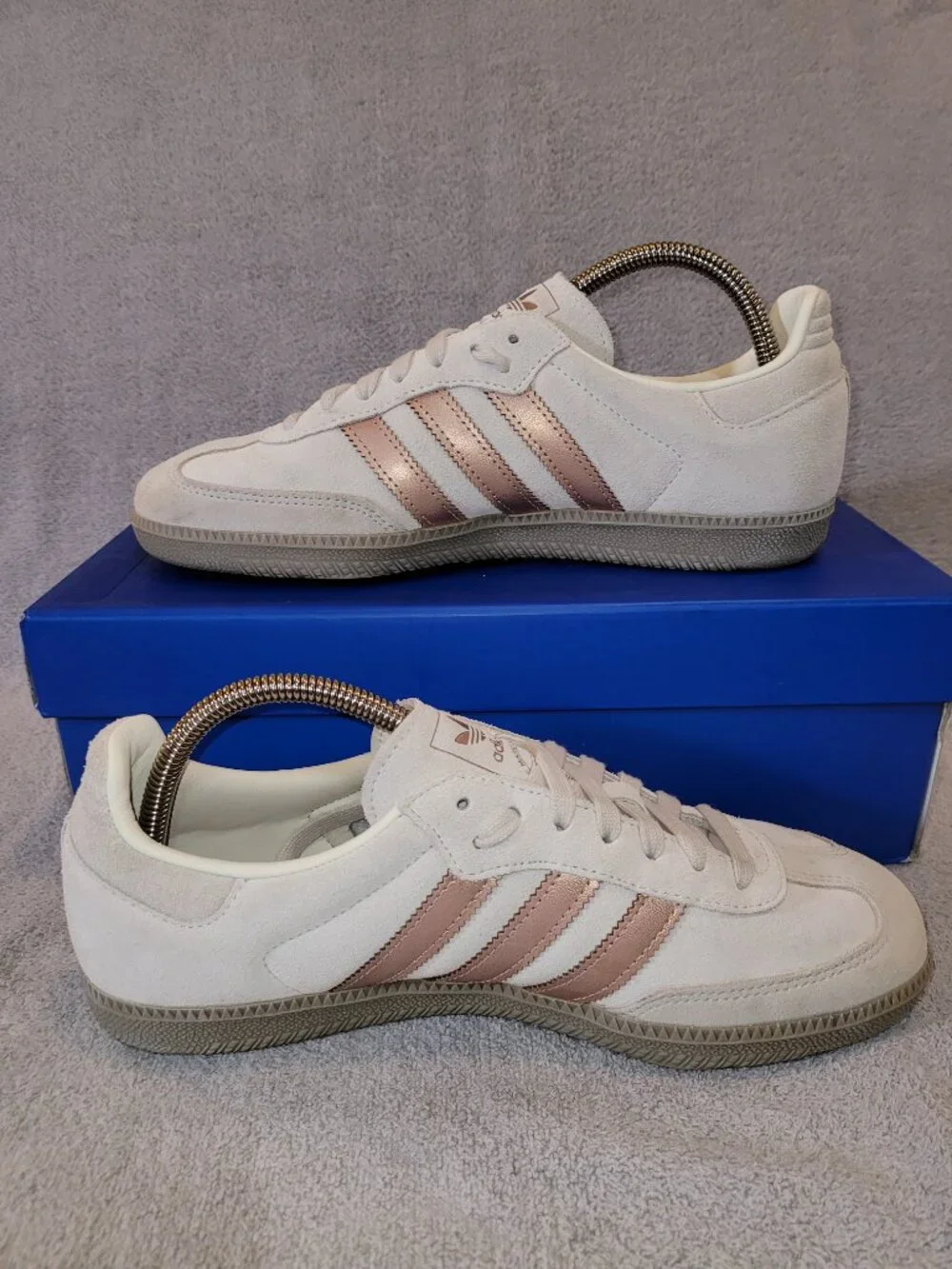 Adidas Samba OG Women's Size 9 Off White Copper Metallic Sneakers JQ2106 (#2216)